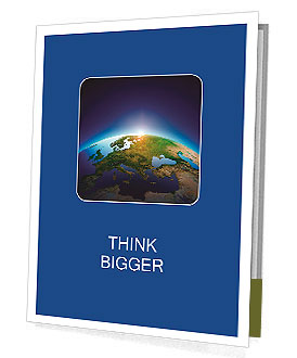 Planet earth with sun rising over European countries (Elements of this image furnished by NASA- eart Presentation Folder