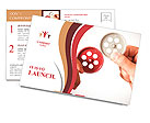 Partnership concept with gear and businessmsn Postcard Template