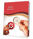 Partnership concept with gear and businessmsn Presentation Folder
