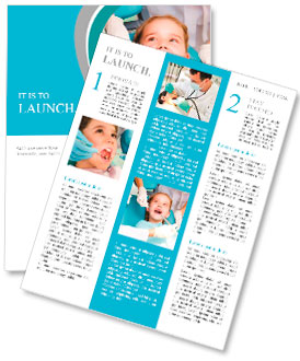 Little girl sitting in the dentists office Newsletter Template