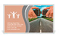 Hands button safety belt on the background of the road Business Card Template