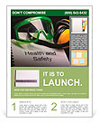 Health and safety register with goggles and earphones Flyer Template