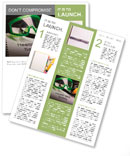 Health and safety register with goggles and earphones Newsletter Template