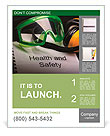 Health and safety register with goggles and earphones Poster Template