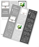 Computer monitor with white blank screen isolated on white background Newsletter Template