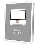 Computer monitor with white blank screen isolated on white background Presentation Folder