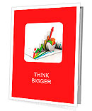3d business growth graph Presentation Folder