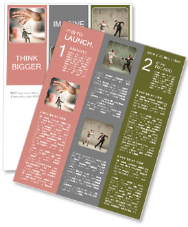 Businessman On Strings. Conceptual photography Newsletter Template