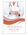 Doctor at hospital working on a digital tablet Ad Template
