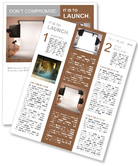 Foto vybavení studio. Prostor pro text. 3d Newsletter