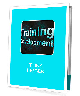 Education and learn concept: pixelated words Training Development on digital screen, 3d render Presentation Folder