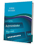 Login Box - Username and Password in Internet Browser on Computer Screen Presentation Folder