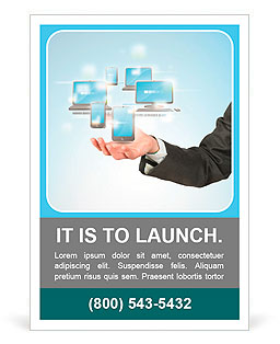 New technology cloud compute concept Ad Template