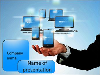 New technology cloud compute concept PowerPoint Template