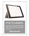 Black abstract tablet computer (pc) on white background, 3d render Ad Template