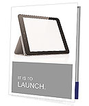 Black abstract tablet computer (pc) on white background, 3d render Presentation Folder