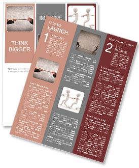 Closeup of two businessmen playing tug of war Newsletter Template