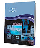 Businessman hand working with new modern computer and business strategy as concept Presentation Folder