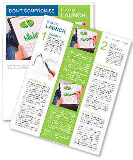 Stock market graphs monitoring Newsletter Template