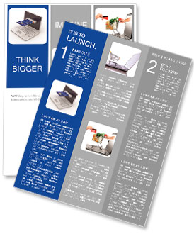 E-commerce. Laptop and credit card on white isolated background. 3d Newsletter Template