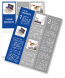 E-commerce. Laptop and credit card on white isolated background. 3d Newsletter Template