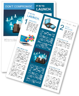 Social networking concept Newsletter Template