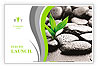 Zen basalt stones and bamboo with dew Postcard Template