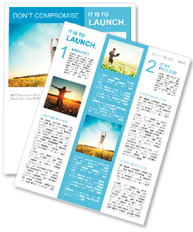 Ung man hoppar på ängen med maskrosor på molnig bakgrund Nyhetssändning