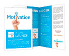 Hand and word motivation. - business concept isolated on white background Brochure Template