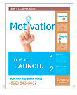 Hand and word motivation. - business concept isolated on white background Poster Template