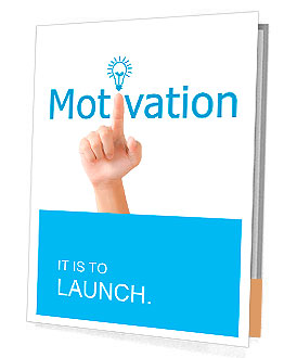 Hand and word motivation. - business concept isolated on white background Presentation Folder