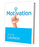 Hand and word motivation. - business concept isolated on white background Presentation Folder