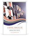 Many the isolated portraits of people Ad Template