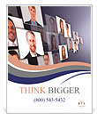 Many the isolated portraits of people Poster Template