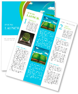Open magic book of nature Newsletter Template