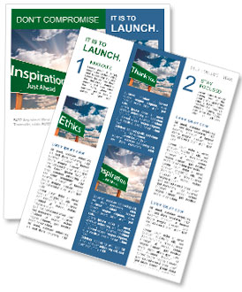 Inspirace Green Road Sign Za mraky a Sunburst. Newsletter