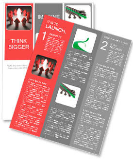 Leadership concept on white background. arrows on a white background Newsletter Template