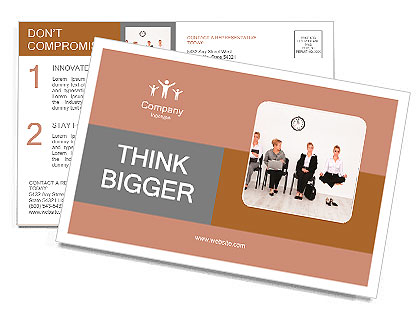 Employees with special skills wanted concept - job candidates, the yoga master Postcard Template