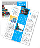 Media technologies concept: photo collage from cubes with pictures isolated on white reflective back Newsletter Template