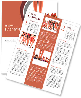 Multicolored shoes and legs on a white background Newsletter Template