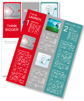 Desk lamp shaped electric cord - energy and creativity concept Newsletter Template