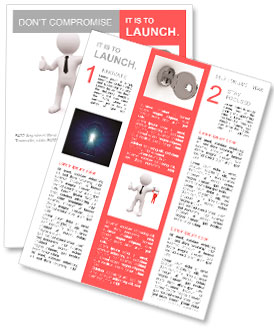 3D man standing and holding red keys Newsletter Template