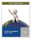 3d human sitting on the planet and waving Word Template