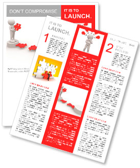 3d pessoas - homens, pessoa e última peça do quebra-cabeça -. Boletins informativo