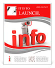 3d person with megaphone is behind info letters Flyer Template