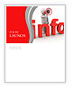 3d person with megaphone is behind info letters Newsletter Template