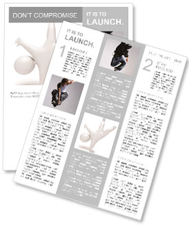 喜びのためにジャンプし、白地に、3Dレンダリング ニュースレター