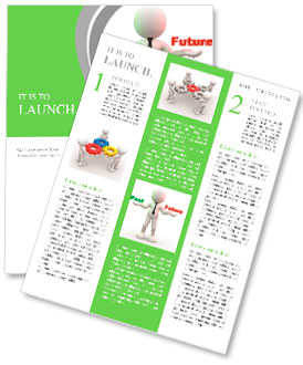 3d people - man, person with words Past and Future Newsletter Template