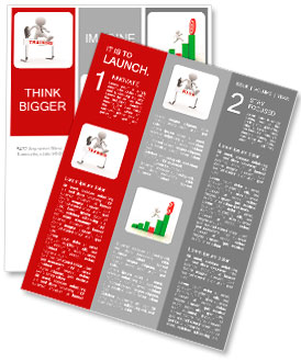 3d people - man, person jumping over a hurdle obstacle entitled training. Newsletter Template