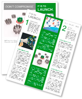 3d Illustration of one group target Newsletter Template